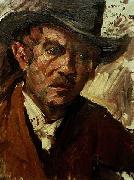 Selbstportrat mit schwarzem Hut Lovis Corinth